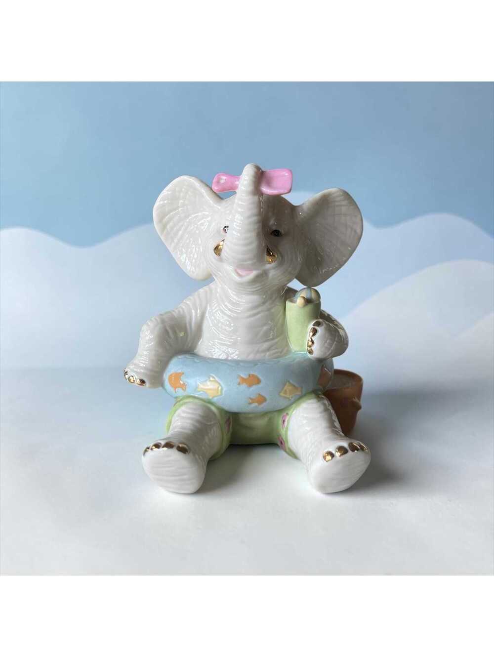 Lenox Sweet Spring Elephant Figurine with Original Box | Porcelain Elephant